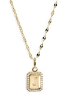 Leith Initial Pendant Necklace In Gold