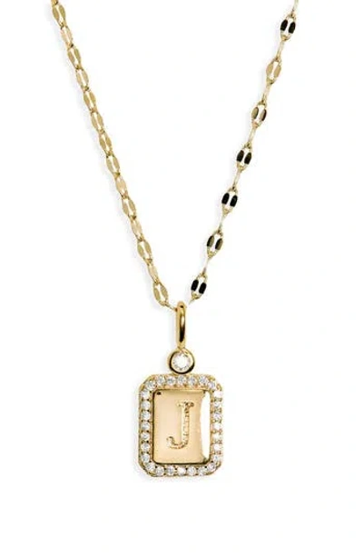 Leith Initial Pendant Necklace In Gold