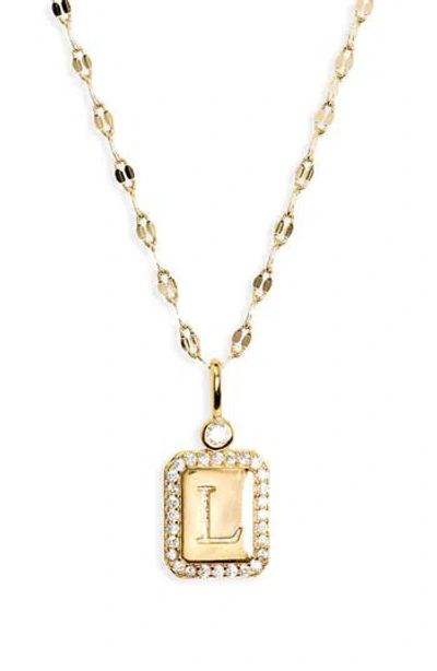 Leith Initial Pendant Necklace In Gold