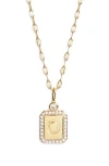 Leith Initial Pendant Necklace In Gray