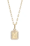 Leith Initial Pendant Necklace In Gold
