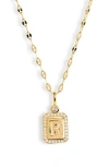 Leith Initial Pendant Necklace In Gold