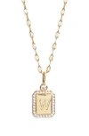 Leith Initial Pendant Necklace In Gold