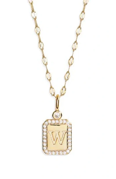 Leith Initial Pendant Necklace In Gold