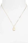 Leith Initial Pendant Necklace In Gold