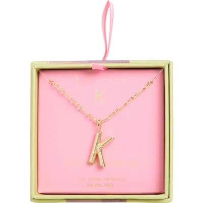 Leith Initial Pendant Paper Clip Chain Necklace In K- Gold