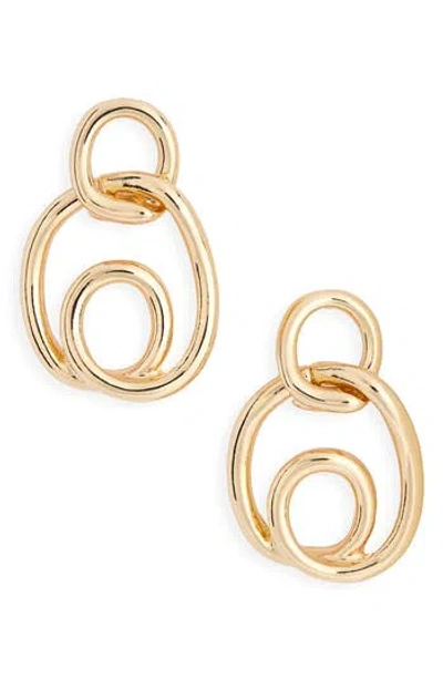 Leith Intertwined Drop Earrings In Gold
