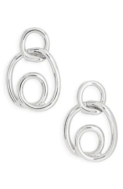 Leith Intertwined Drop Earrings In Metallic