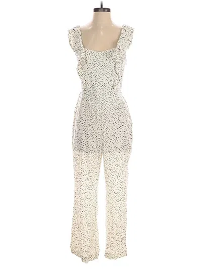 Pre-owned Leith Jumpsuit In White