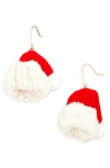 Leith Knit Santa Hat Drop Earrings In Neutral