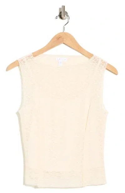 Leith Lace Sleeveless Tank In Neutral