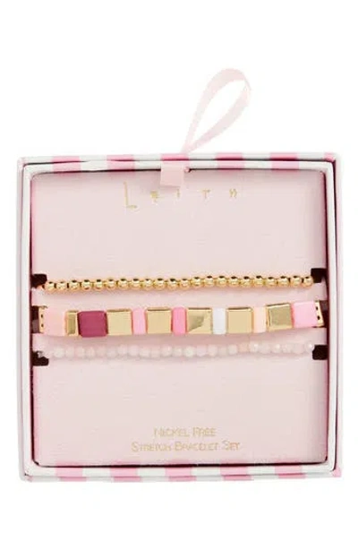 Leith Layered Beaded Necklace In Pattern