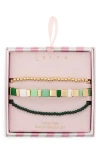 Leith Layered Beaded Necklace In Pattern