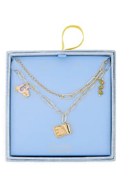 Leith Layered Charm Pendant Necklace In Gold