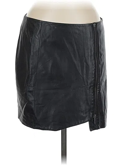 Pre-owned Leith Leather Skirt In Black