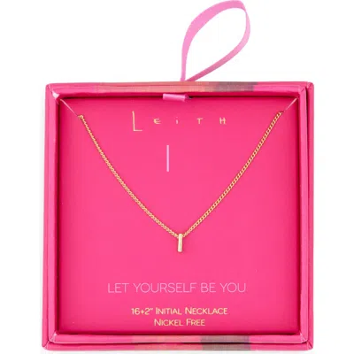 Leith Let Yourself Be You Bubble Initial Pendant Necklace In Gold