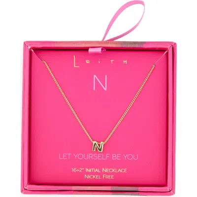Leith Let Yourself Be You Bubble Initial Pendant Necklace In Red