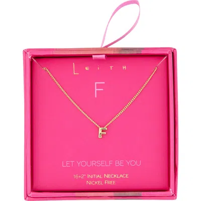 Leith Let Yourself Be You Bubble Initial Pendant Necklace In Gray