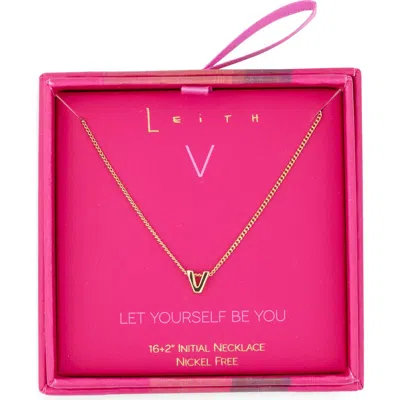 Leith Let Yourself Be You Bubble Initial Pendant Necklace In Blue