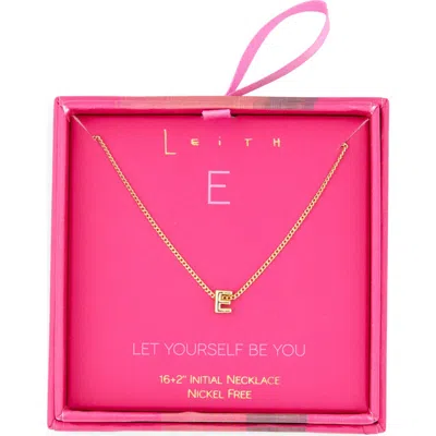 Leith Let Yourself Be You Bubble Initial Pendant Necklace In Gold