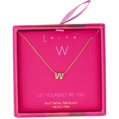 Leith Let Yourself Be You Bubble Initial Pendant Necklace In Gold