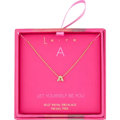 Leith Let Yourself Be You Bubble Initial Pendant Necklace In Gold