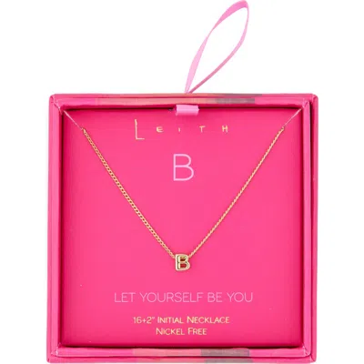 Leith Let Yourself Be You Bubble Initial Pendant Necklace In Gold