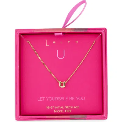 Leith Let Yourself Be You Bubble Initial Pendant Necklace In Gold