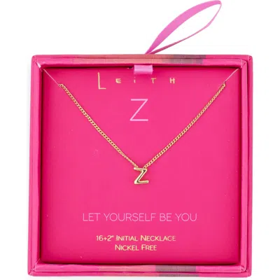 Leith Let Yourself Be You Bubble Initial Pendant Necklace In Gold