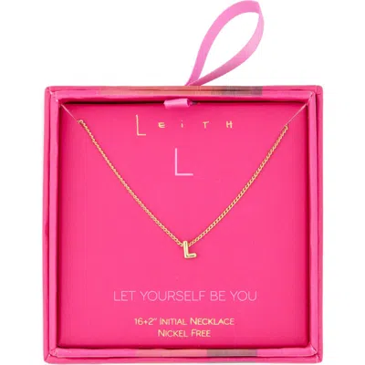 Leith Let Yourself Be You Bubble Initial Pendant Necklace In Gold