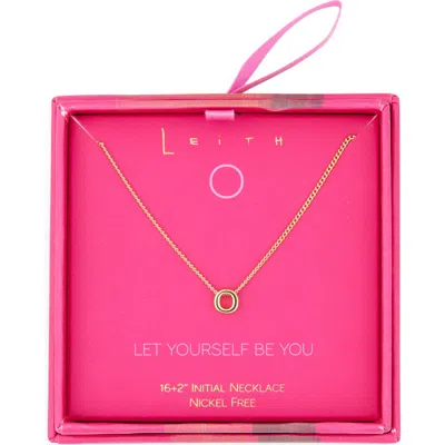 Leith Let Yourself Be You Bubble Initial Pendant Necklace In Gold