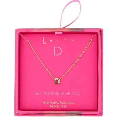 Leith Let Yourself Be You Bubble Initial Pendant Necklace In Gold