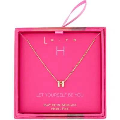 Leith Let Yourself Be You Bubble Initial Pendant Necklace In Gold