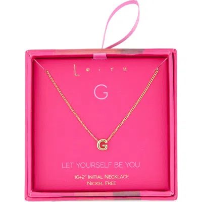 Leith Let Yourself Be You Bubble Initial Pendant Necklace In Gold