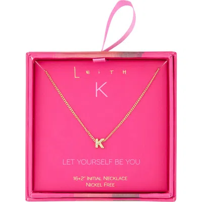 Leith Let Yourself Be You Bubble Initial Pendant Necklace In Gold