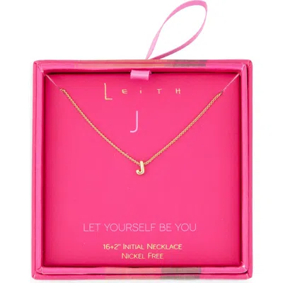 Leith Let Yourself Be You Bubble Initial Pendant Necklace In Gold