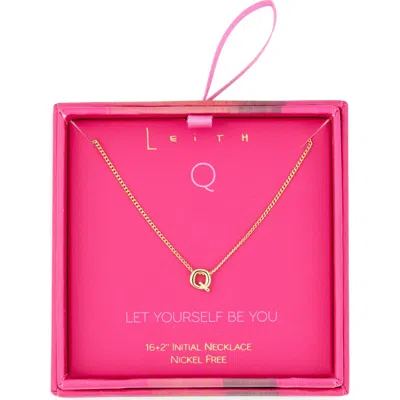 Leith Let Yourself Be You Bubble Initial Pendant Necklace In Pink