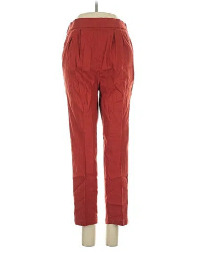 Pre-owned Leith Linen Pants In Red