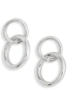Leith Link Drop Earrings In Metallic