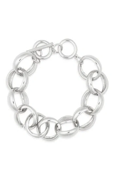 Leith Linked Line Bracelet In Metallic