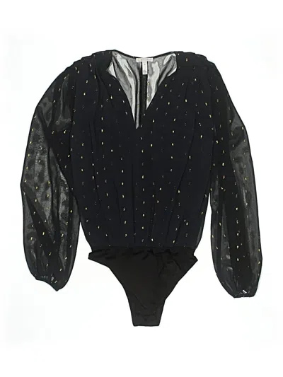 Pre-owned Leith Long Sleeve Blouse In Black