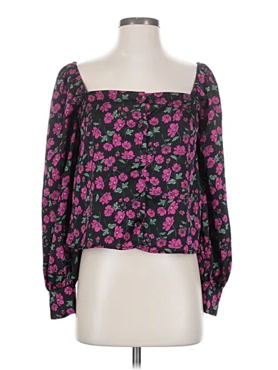 Pre-owned Leith Long Sleeve Blouse In Pink