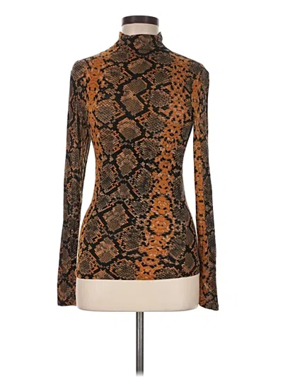 Pre-owned Leith Long Sleeve Turtleneck In Brown