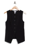 Leith Longline Vest In Black