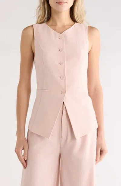 Leith Longline Vest In Red