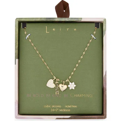 Leith Love Charm Necklace In Multi