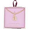 Leith Lowercase Initial Bubble Pendant Necklace In Gold