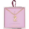 Leith Lowercase Initial Bubble Pendant Necklace In Gold