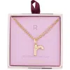 Leith Lowercase Initial Bubble Pendant Necklace In Gold