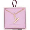 Leith Lowercase Initial Bubble Pendant Necklace In Gold
